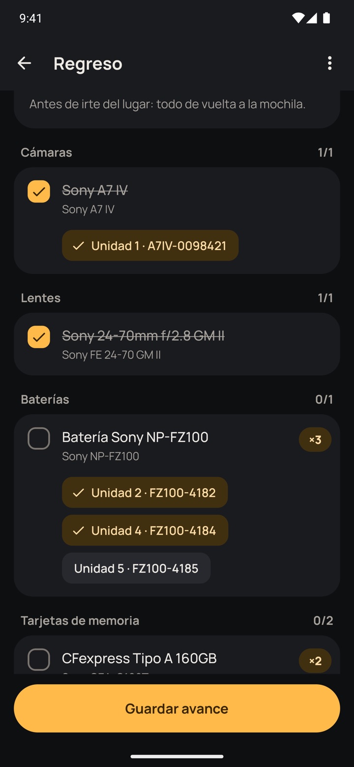 Lista de Regreso pidiendo las mismas baterías que salieron